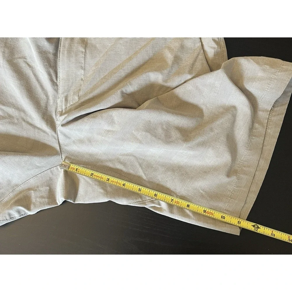 Hang Ten Men's Size 36 Board Shorts‎ Tan Plaid Drawstring Pocket Lightweight